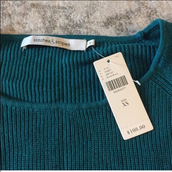 Anthropologie Fluted sleeve pullover sweater sz XS - Picture 5 of 7